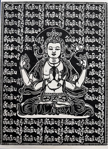 Chenrezig with Mantras