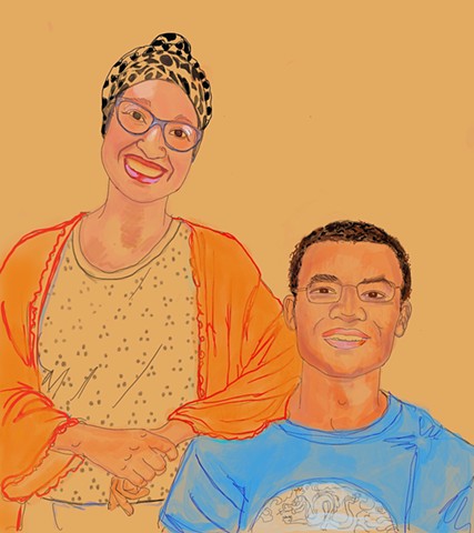 Mom n Son, mother and son, portraits