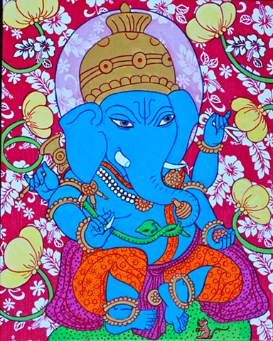 Ganesha, contemporary hindu art, contemporary buddhis art, 