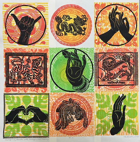 Helping Hands with Dragon and Phoenix