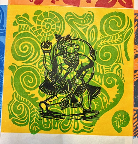 #Hanuman #woodblocks #mokuhanga #Printmaking 
