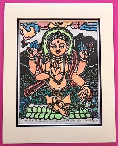 Laxmi, Colorado Goddess, Laxmi with Hummingbirds, Lakshmi in Colorado, Laxmi at Shoshoni