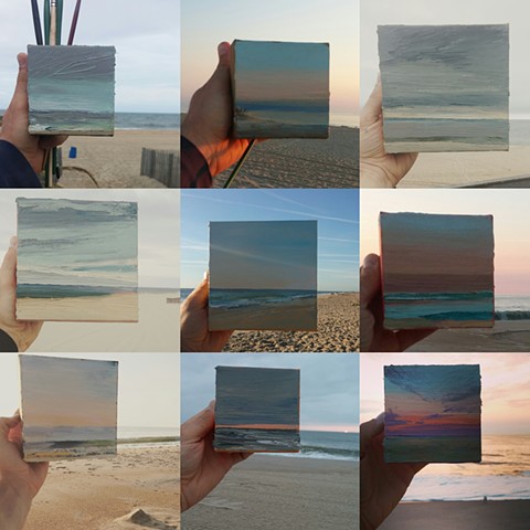 Plein air oil paintings in Bethany Beach, Delaware