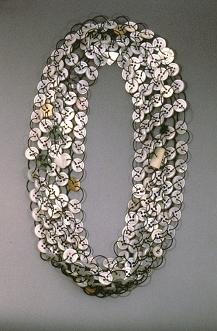 Mother of Pearl Button Necklace