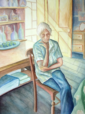 Old Woman Watercolor