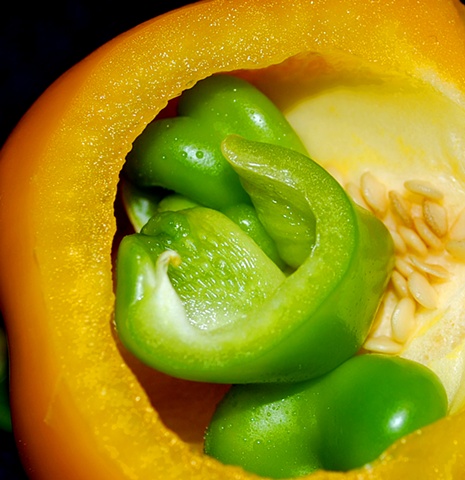 Yellow and Green Bell Peppers