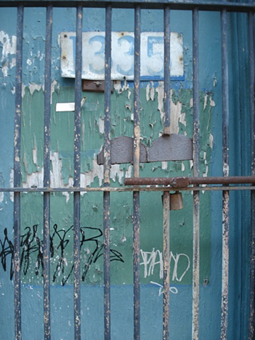 philadelphia city street blue doorway photograph