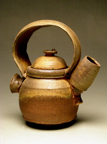 stoneware teapot wood fired to cone 9