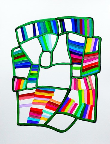 Martina Nehrling, Greenhouse 3, 26 x 20 inches, acrylic on canvas