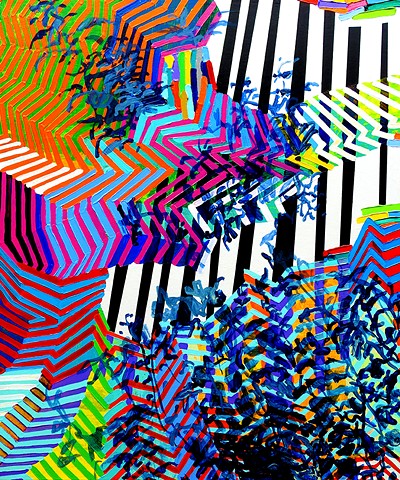 Martina Nehrling, Cicada Lane, 36 x 30 inches, acrylic on canvas, 2026