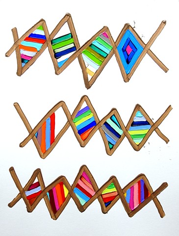 Martina Nehrling, Jive 3, 26 x 20 inches, acrylic on Montval paper, 2025