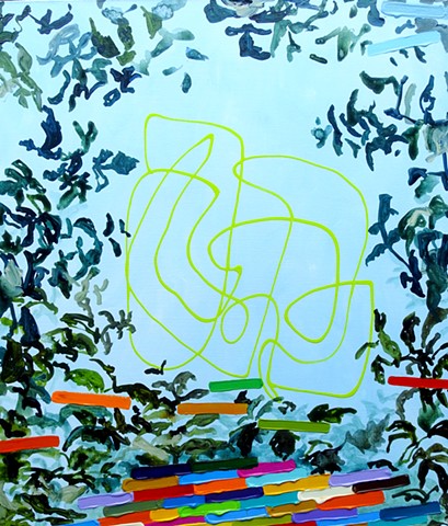 Martina Nehrling, Beeline, 28 x 24 inches, acrylic on canvas, 2026