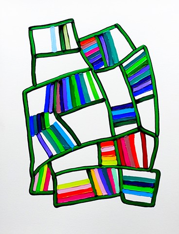 Martina Nehrling, Greenhouse 5, 26 x 20 inches, acrylic on canvas