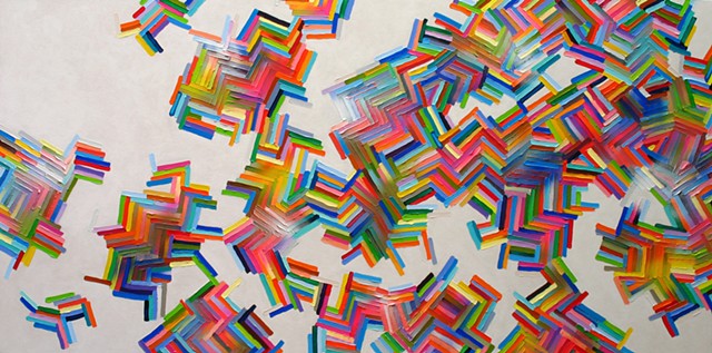 Martina Nehrling, Fine Bones, 36 x 72 in., acrylic on canvas, 2016