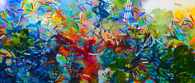 Martina Nehrling, Summer 2026, 40 x 96 inches, acrylic on canvas