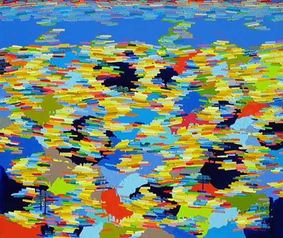 Martina Nehrling, Submerged, 60H x 72L in., acrylic on canvas, 2011
