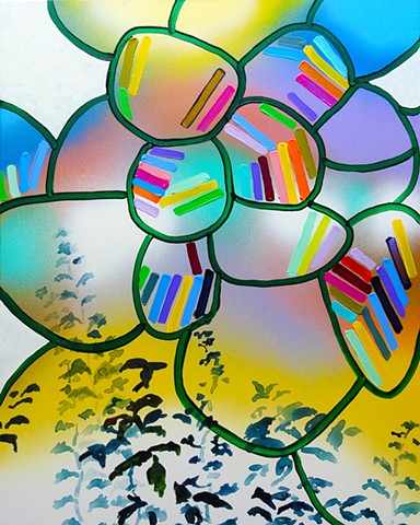 Martina Nehrling, Morning (Late Summer), 40 x 96 inches, acrylic on canvas