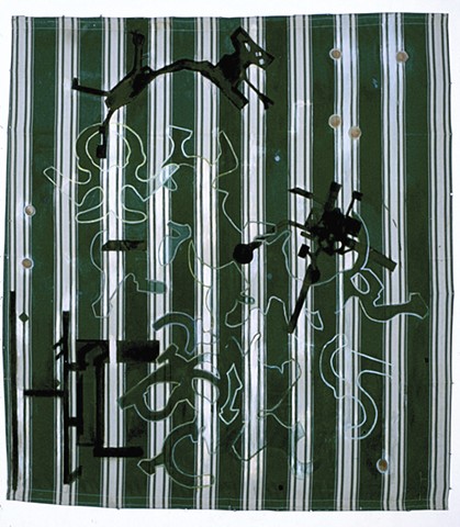 Nevermind Green, 2001, acrylic on canvas, 98 x 88 inches