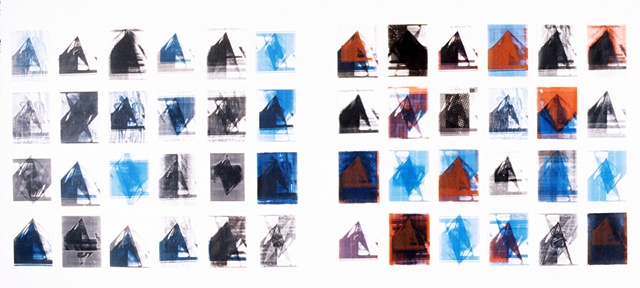 Color Wars, 1993, 48 unique cartridge prints, 50 x 130 inches