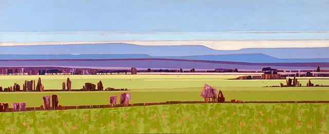 landscape painting, abstract landscape painting, contemporary landscape, farmland, mountains, Rockbridge County, Shenandoah Valley, Virginiape