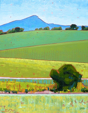 landscape painting, colorful landscape, Jump Mountain, armland, Rockbridge County, Shenandoah Valley, Virginia