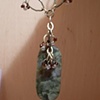 Green stone pendant necklace