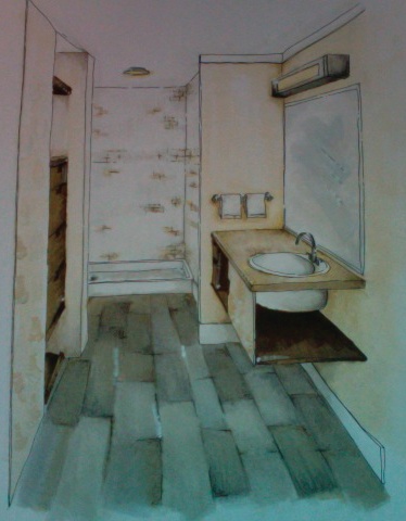 Staybridge Suites: Bathroom Conceptual Rendering
