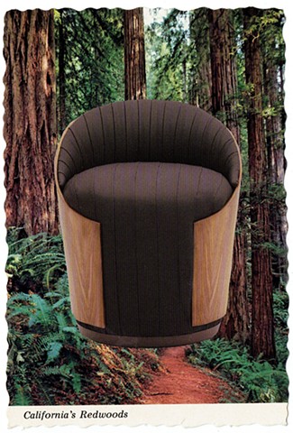 Combining noble materials and ethnic treasures (Wood Wrapped Chair and Mighty Redwoods)
1978 / 2016