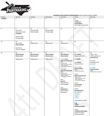 a State of Printmaking Schedule 
