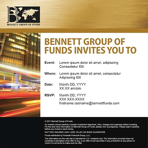 Bennett Group of Funds – Evite Template