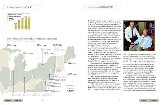 Home Properties Annual Report – Chairman's Message Spread