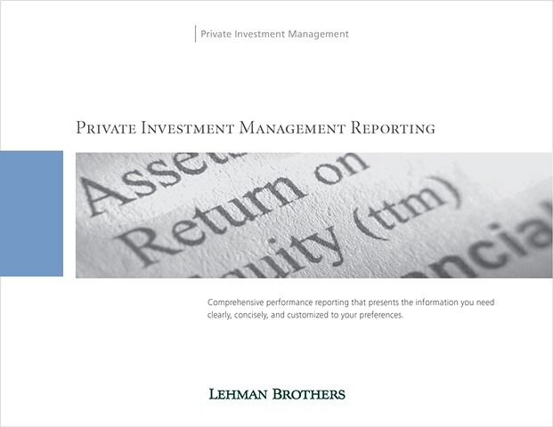 Private Investment Management Reporting Brochure – Cover