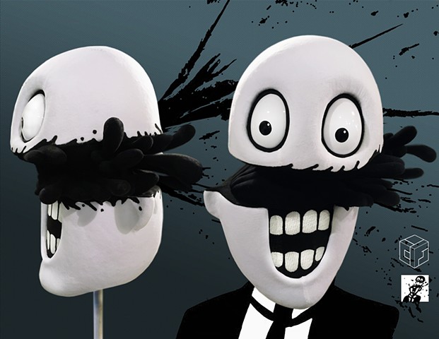 Mascot head for Artist Mike Parsons