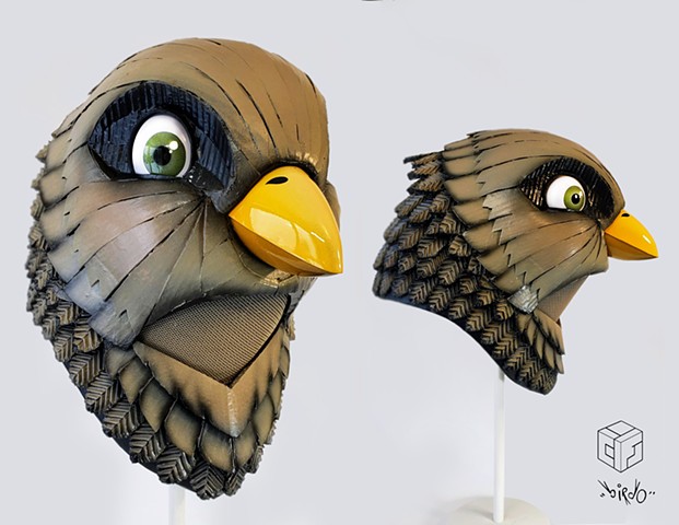 Cardboard Mask for Artist "BirdO"
