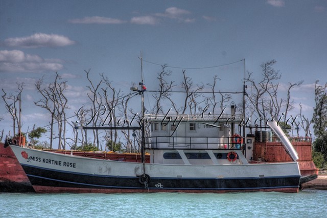 Docked boat in Grand Cayman, Cayman Islands