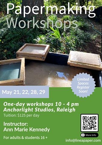 Papermaking Workshops at Anchorlight, May 2022