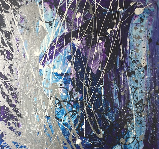 abstract expressionist splatter painting