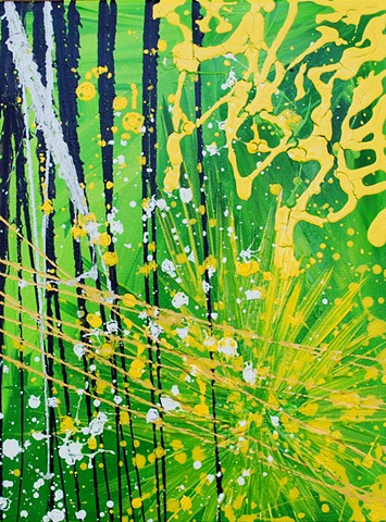 green abstract expressionism