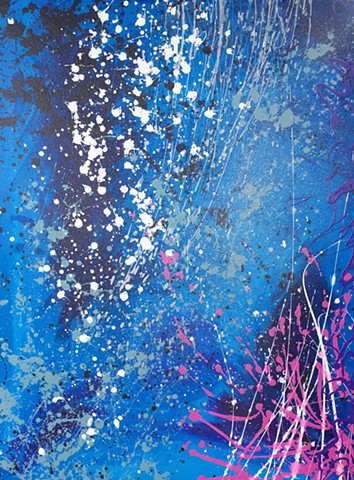 abstract expressionist splatter painting