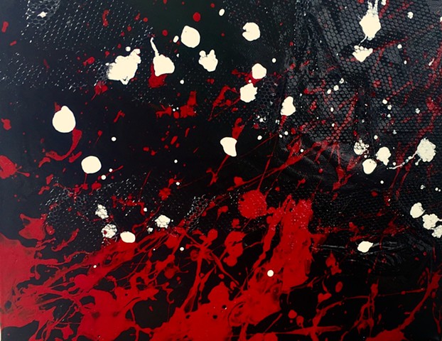 abstract expressionist splatter painting