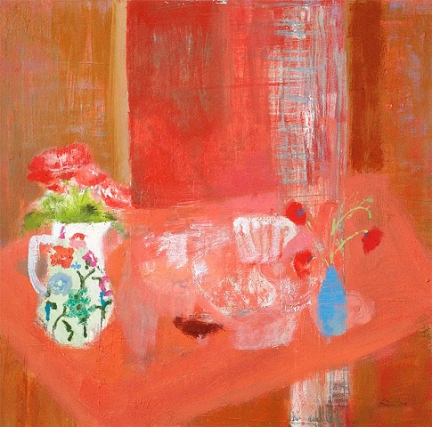Cecily Vase on Red
