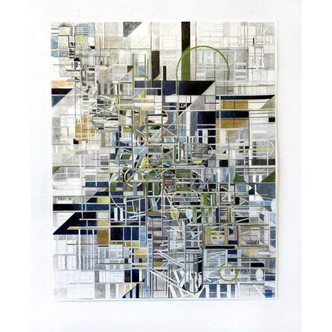 Graphite and colored pencil on mylar, 36"X48"