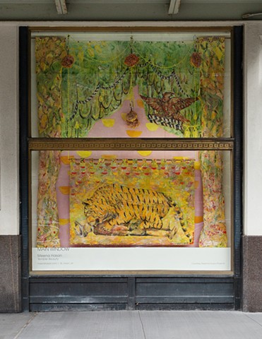 Terrible Beauty (with Tipu's Tiger (from Tipoo's Tiger mechanical organ ca. 1790), Inflamed Eagle Proscenium (with Florine Stettheimer), Tipu's Stripes from his Bedchamber Sword, and Acanthus Flowers (from war tent of Tipu Sultan Powis Castle, Powys