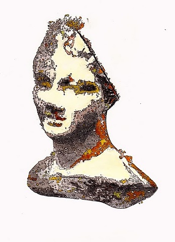 bust of a young maiden or goddess
