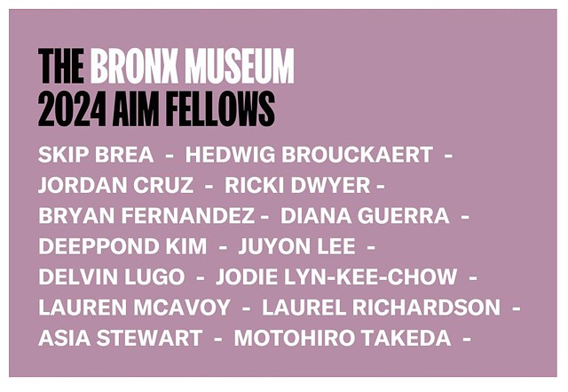 AIM fellow BRONX MUSEUM 2024