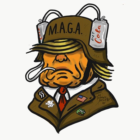 Trump political cartoon tom Keating illustration ol' tommykeats ol'tommykeats! oltommykeats old tommy keats oldtommykeats