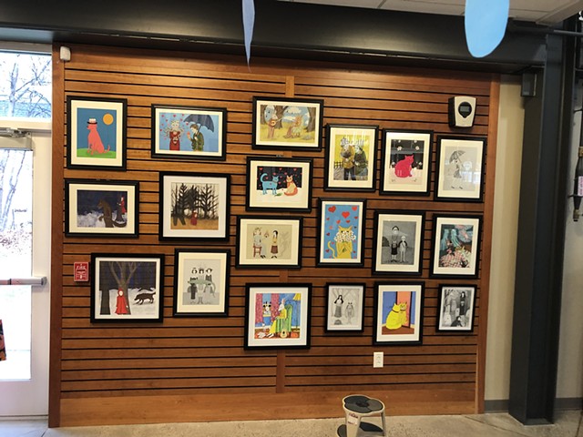 Mendon Library show of a few of my framed Giclee Prints, December 2023