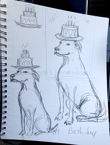 Original sketches created while waiting in car.