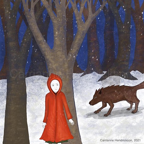 Red Riding Hood illustration.