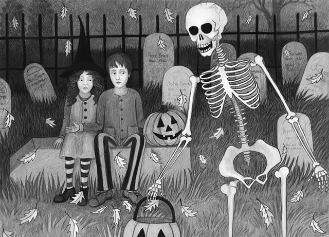 Halloween night illustration. 